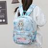 4Pcs/set Cartoon Printed Backpack Pencil Bag Lunch Bag Outdoor Water Bottle Student Girl Large Capacity Schoolbag Travel Bag Gift