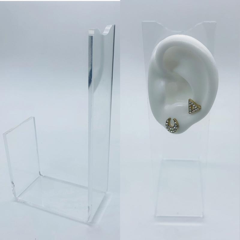 Ear Silicone Model Practice Body Piercing Teaching Tool Earring for Jewelry Display Can Be Reused 1:1 Simulation Human
