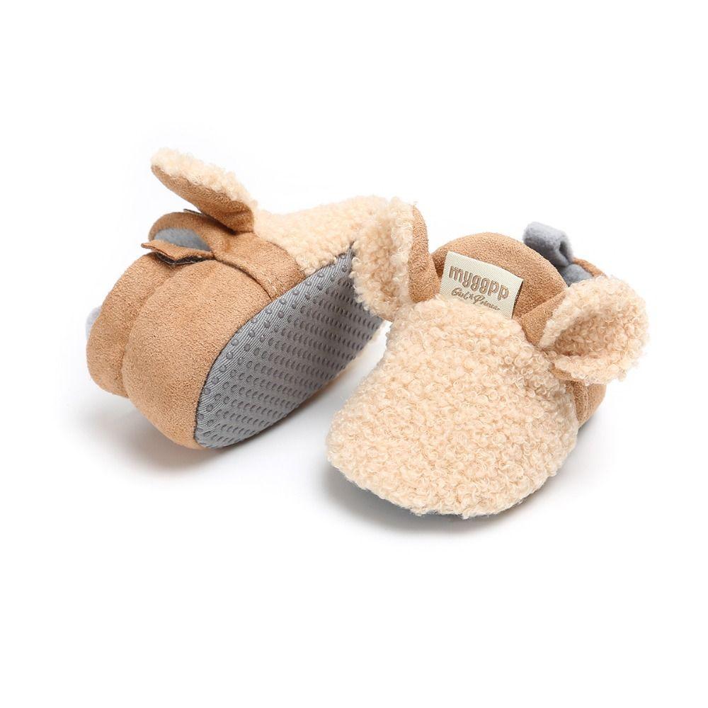 Soft Baby Crib Shoes Non-Slip Sole Baby Walking Shoes Cartoon Newborn Baby Booties Winter