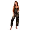 Sexy Hosenträger-Pyjama-Set für Sommer, Damen, Satin, Nachtwäsche, Hosenanzüge, Druck, Blumen-Pyjama, lockere Homewear