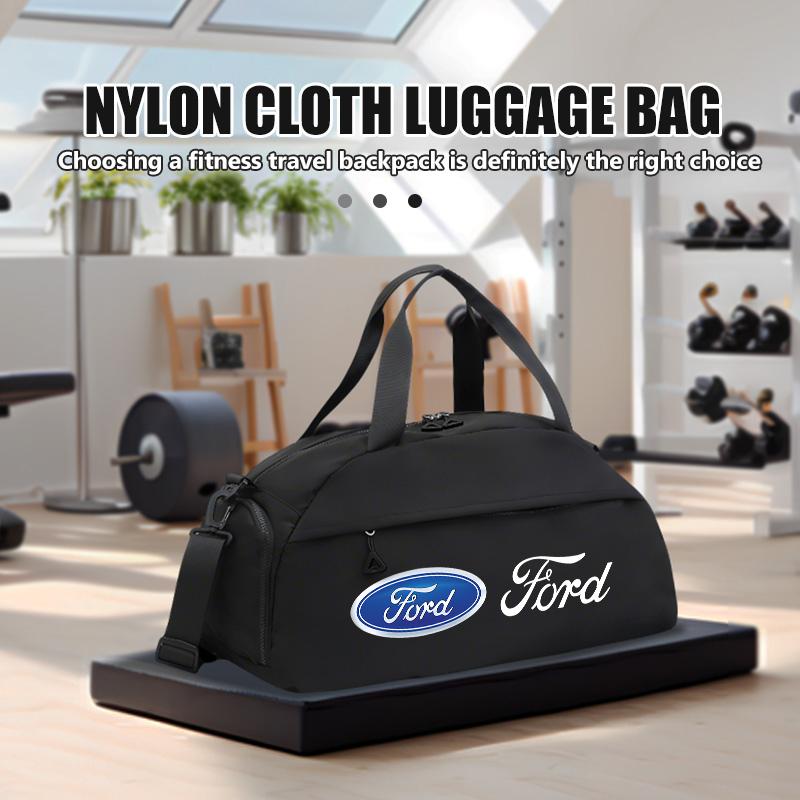 AKQI Car Logo Travel Portable Large Capacity Luggage Storage Bag For Ford Escape Ecosport Fusion Explorer Expedition Taurus