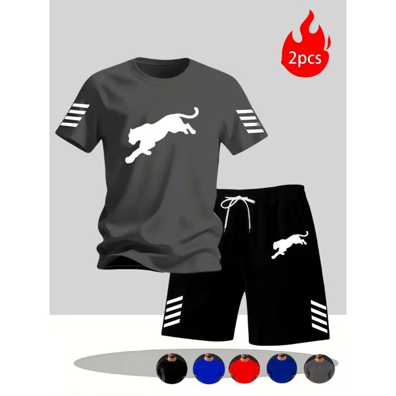 Neue Street Trendy Herren Sommer Atmungsaktiv Sportbekleidung Kurzarm Shorts Leicht Schnelltrocknend Bequem Modisch Sport