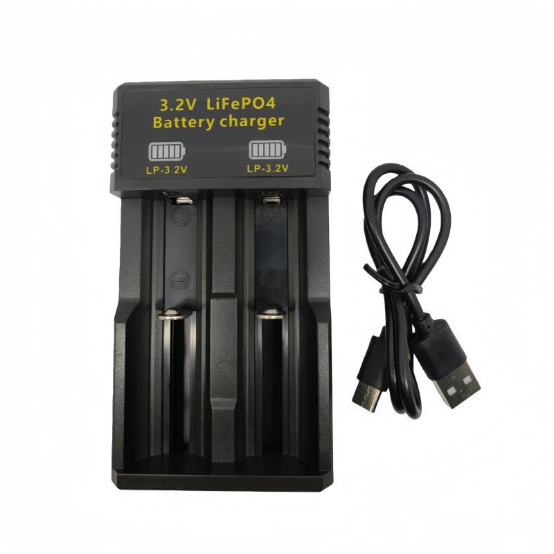 USB Charger for 10440, 14500, 18650, 26500 3.2V LiFePO4 Rechargeable Batteries