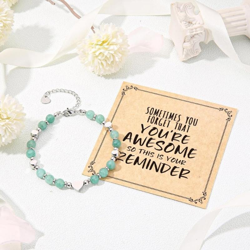 Armband mit Natursteinperlen Handgefertigt Mit Echten Edelsteinen Verstellbares Handgelenk Schmuckzubehör Für Damen Herren