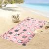 Cute Cat Faces and Rainbow Pattern Towel Beach towel quick-drying for travel outdoor sports jogging beach and swimming