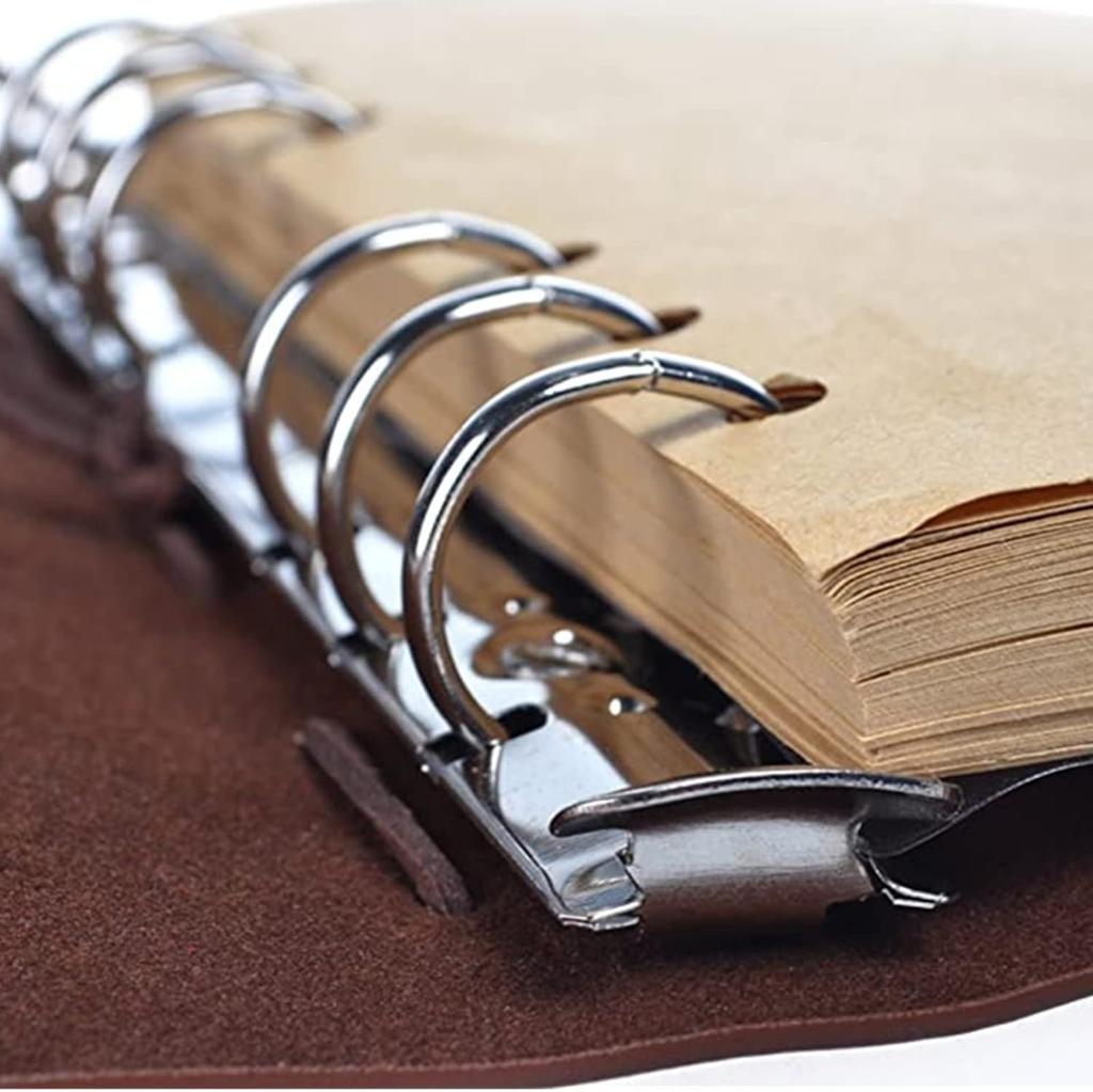 Vintage Pirate Ship Notebook Travel Diary Loose leaf Notepad A7 Brown