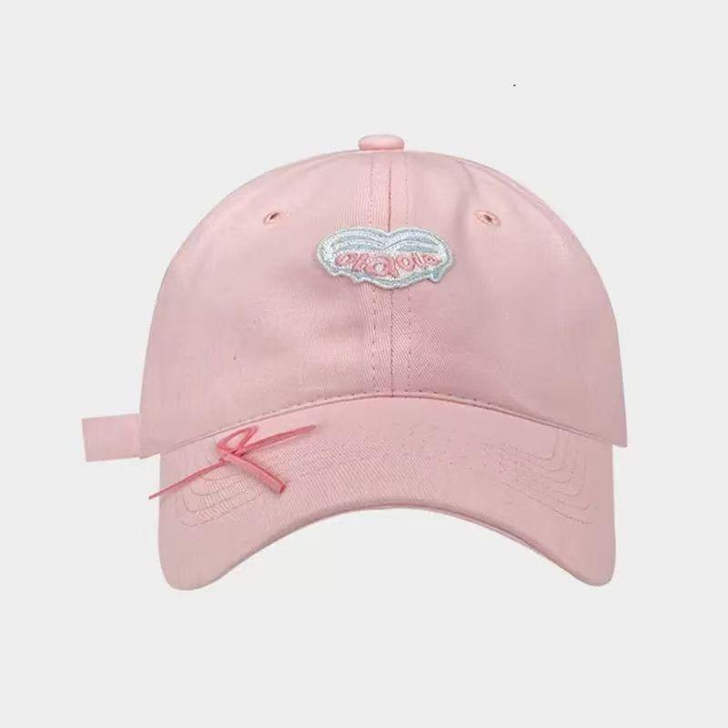 Mint Mambo Love Bow Cap Women'S Wide Brim Summer Face Small Sunscreen Shade Green Baseball Hat
