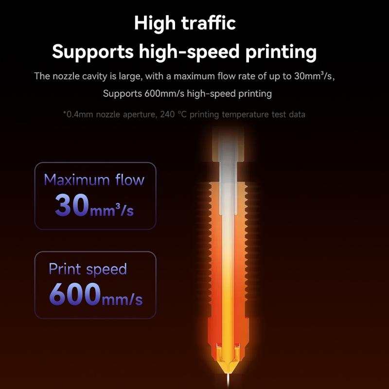 For Creality K1 K1C K1 Max Ender 3 V3 Plus Hardened Steel Nozzle 0.2-0.8mm Multi Options Printing Smooth and Fast For K1C