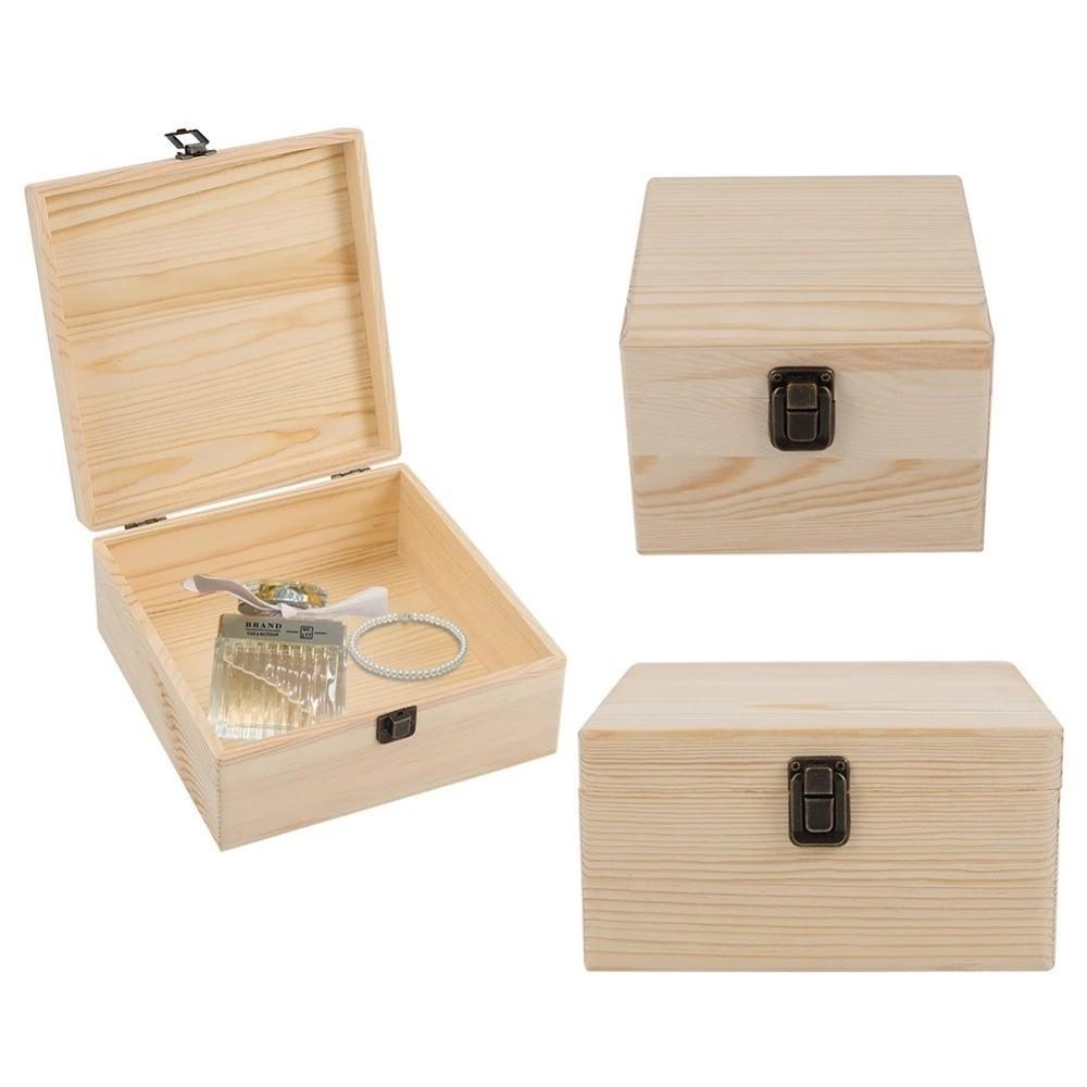 Retro Rechteckige Aufbewahrungsbox Holz Muschel Schmuck Geschenkbox Trockenblumenbox Schreibtisch Organizer