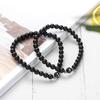6 mm Armband aus natürlichem, mattiertem Achat für Damen und Herren, handgefertigtes Perlenarmband mit Buchstaben, modisches Design mit 26 Buchstaben, Partnerschmuck