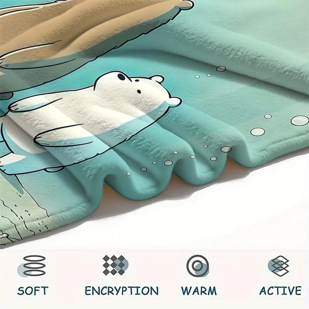 We Bare Bears2 Flannel Blanket, High Quality Comfortable for All Seasons, Home Decor, Warmth and Comfort