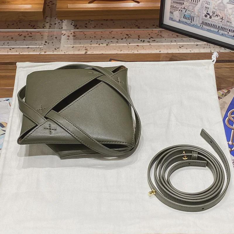 2023 Genuine Leather Convertible Geometric Tote: Large Capacity Shoulder, Crossbody, or Hand-Held Bag