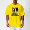 Muscleguys Gym Animal Running T-shirts Mens Oversized Drop Shoulders Half Sleeve T Shirt Summer Quick Dry Mesh Clothing Fitness Loose Shirt