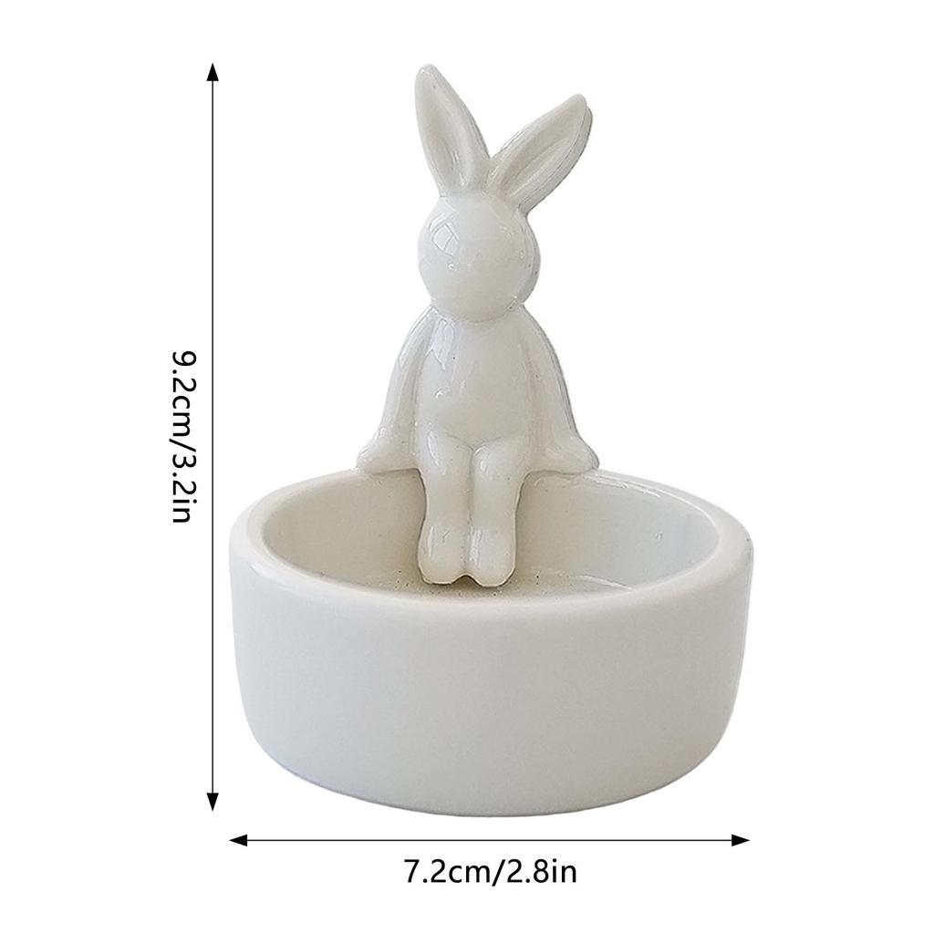 Cartoon Animal Candle Holder with Adorable Bunny Design Home Decor Suitable for Living Room Bedroom