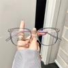Olive green cold brown glasses myopic women can be equipped with astigmatism degree ultra-light plain large frame anti-blue light eye frame
