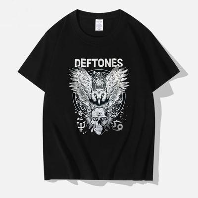 Heren Deftones Merchandise Chino Moreno Diamant Print Dames T-shirt Casual Basics O-kraag Zwart Korte Mouw