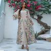 New Middle East Fashion Print Embroidered Robe Dress Printed Embroidered Robe Dress