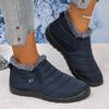 Fashion 2025 Winter Thickened Couple Snow Boots Warm Casual Leisure Shoes Cotton Fleece Lined Bottom Round Toe Flat Boot