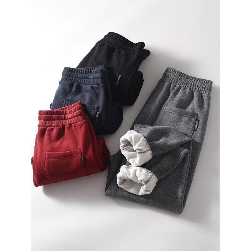 Sports Pants Men's Fall and Winter New Arrival Velvet Pants Thickened American Heavy Weight Embroider Sweatpants Export Men's Casual Pants