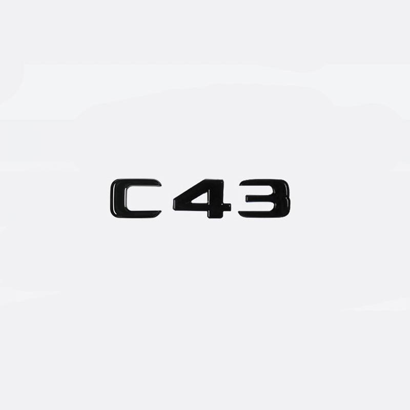 

Car 3D ABS Trunk Letters Logo Badge Emblem Decals Sticker For Mercedes Benz C Class C43 C53 C63 C200 C260 C300 4Matic W204 W205