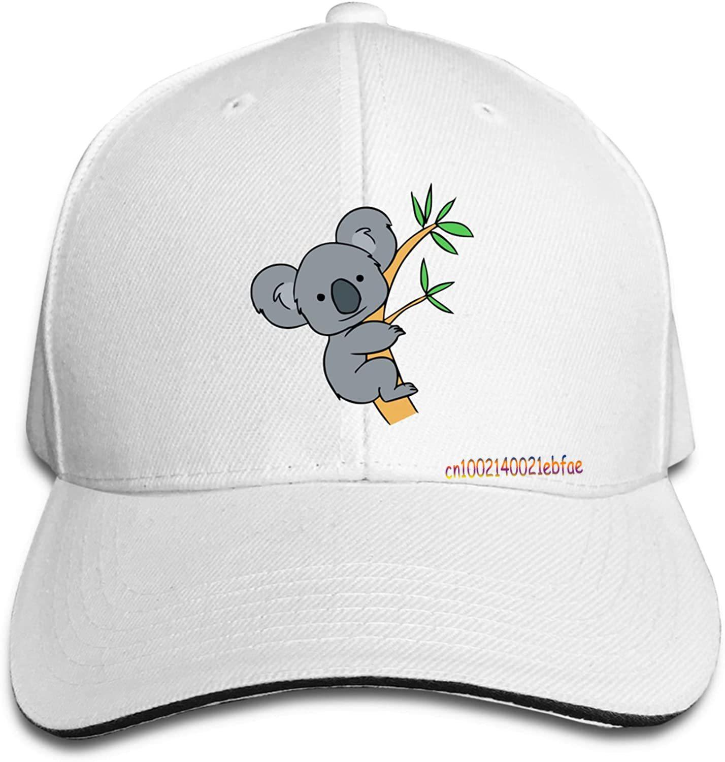 

Бейсбольная кепка с изображением медведя коалы, кепка-сэндвич, солнцезащитные шляпы, винтажные регулируемые моющиеся кепки унисекс, кепки дальнобойщика One Size