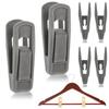 10pcs Non Slip Velvet Hangers Clips for Velvet Flocked Trouser Coat Clothes Clip Drying Racks Space Saving Hanging Hooks
