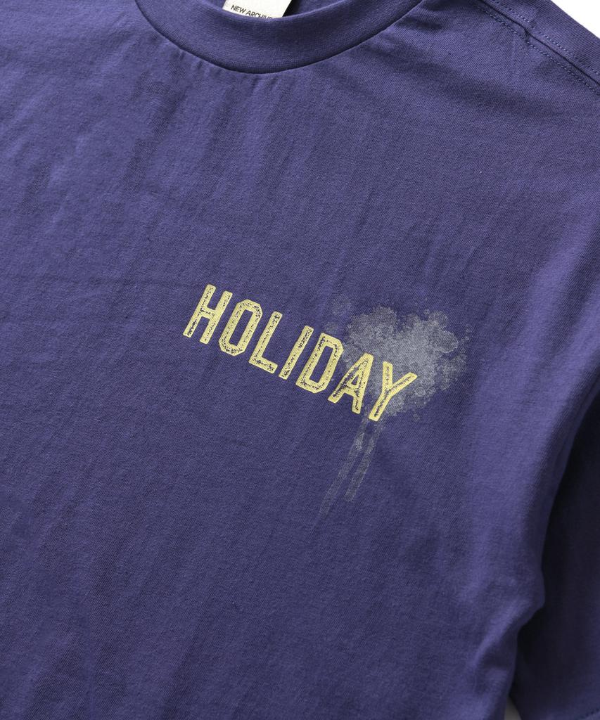 AMOU Holiday Half T-Shirts Purple