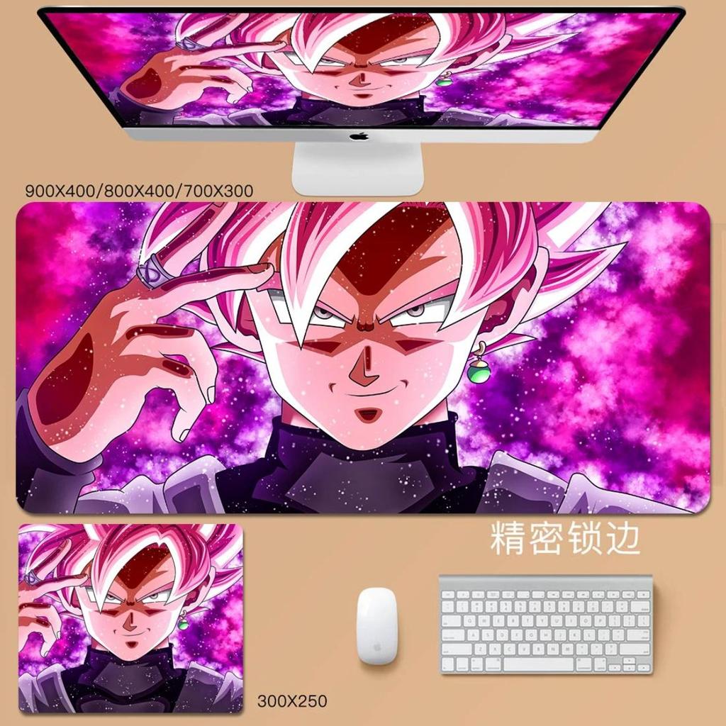 Laptop-Mauspad Dragon Ball Animation Son Goku Leder-Mauspad Cartoon Vegeta Bulma Broly Großes Tastaturpad Schüler Lernen Schreiben Schreibtischunterlage