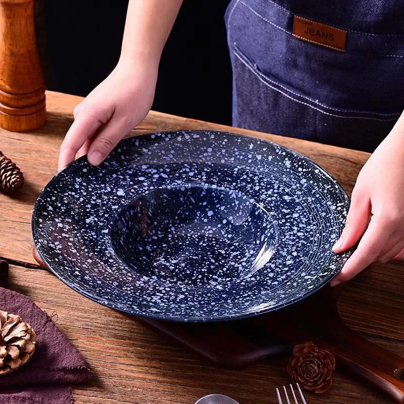 Straw hat plate,  western plate, Japanese plate, retro foreign trade ceramic tableware, salad  dessert .