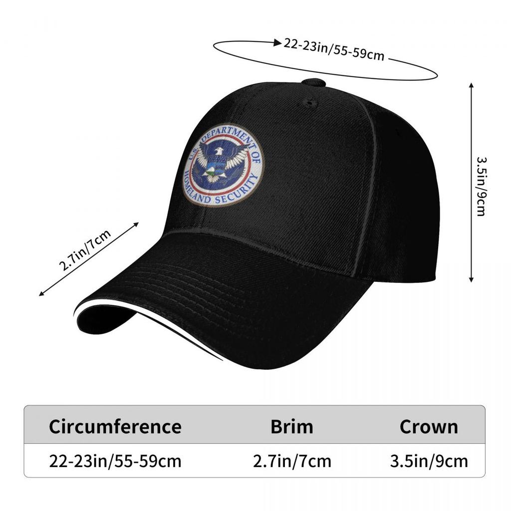 Cool Department Of Homeland Security DHS Custom Baseball Caps Women Unisex Female Beach Coquette Hat Peaked Cap