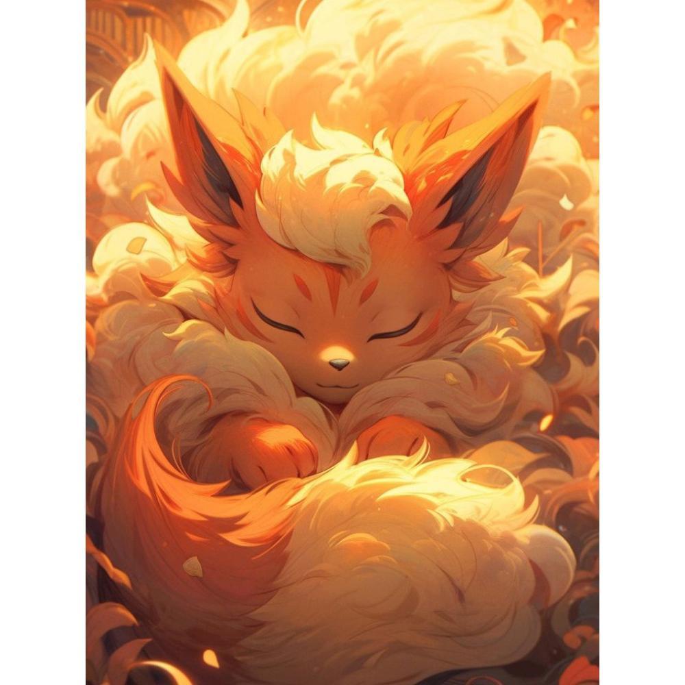 Japanisches Anime Diamant Malset Magischer ElfEevee Gestickter Diamant DIY Mosaik Heimdekoration Kindergeschenk