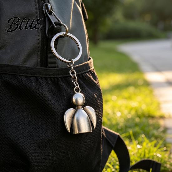 Zinc Alloy Pendant Angel Keychain for Backpacks Shape Metal Car Bag Accessory Key Ring Pendant Schoolbag Handbag Charm Decoration Accessories