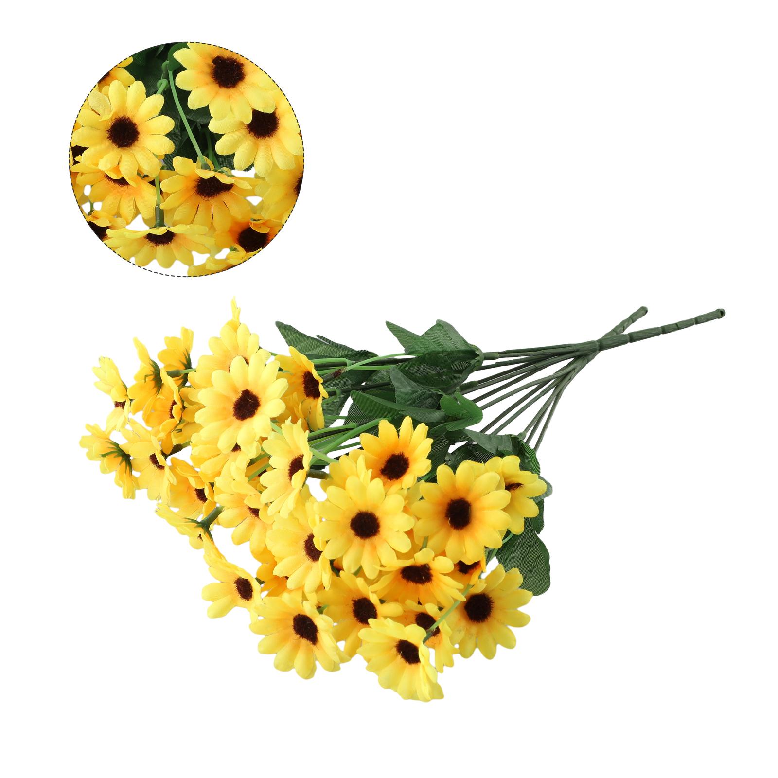 

24 Головки Подсолнуха Букет Подсолнухов Букет Подсолнухов Легкий Долговечный Декор для Дома и Гостиной Высокое Качество China Mainland