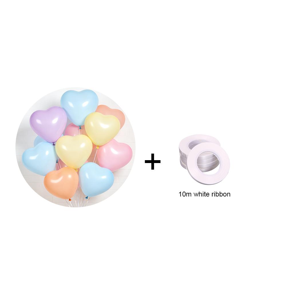 

100pcs 10inch Macaron Love Balloons Romantic Heart Shaped Balloon Wedding Party Birthday Decoration Engagement Proposal Decor 10inch 100pcs