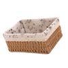 Woven Storage Basket Rural Fabric Weaving Handmade Desktop Storage Basket for Organizing Shelves Bedroom Bathroom