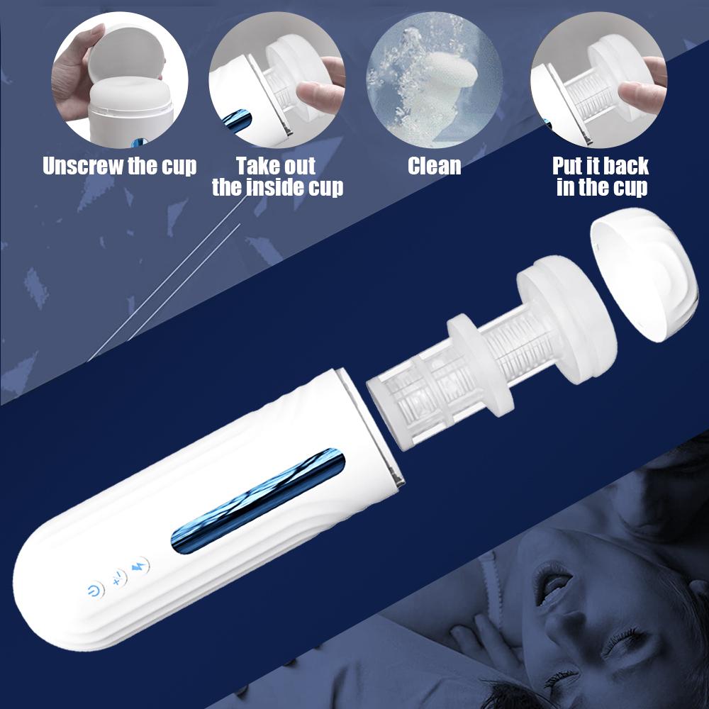 Männer Automatische Sex Spielzeug Penis Cup Masturbator Vakuum Stimulator Oral Sex Vaginale Masturbation Lieferungen Für Erwachsene Saugen Maschine