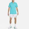 Nike Rafa Logo Embroidered Comfortable Casual Short Sleeve Polo Shirt Men Polo Shirts Sky-Blue DD8532-345