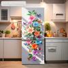 84Style Fridge Stickers Refrigerator Cover Door Landscape Plant Sea Vinyl Self Adhesive Kitchen Furniture Decor Wrap Freezer Sticker DIY