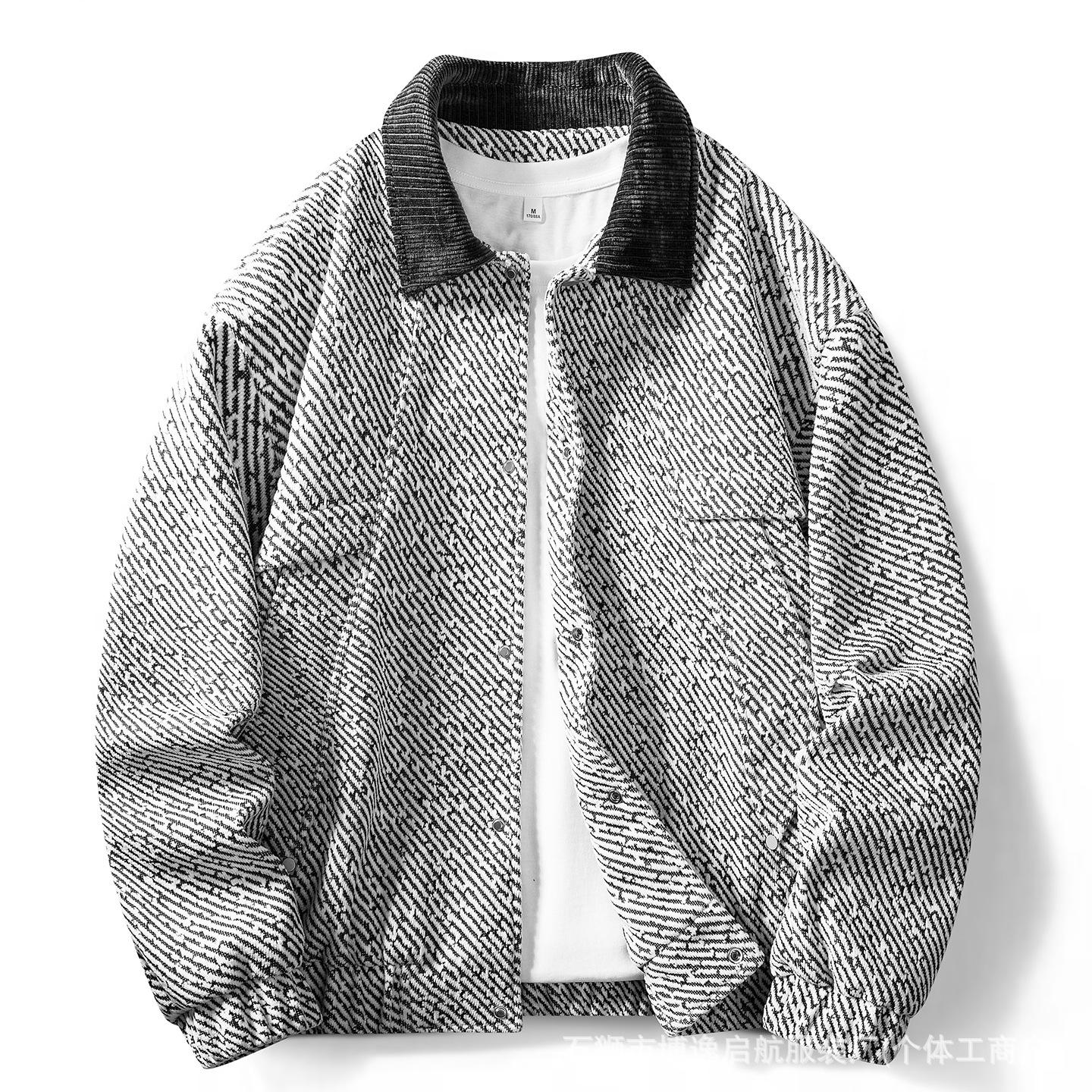 

Весна Новая Мужская Повседневная Свободная Спортивная Толстовка в Полоску с Капюшоном M белый