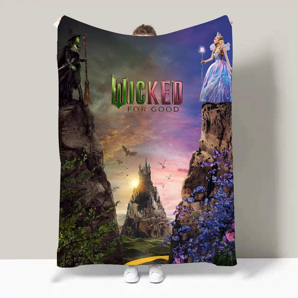 Movie W Wicked 2025 Blanket Design Lightweight  For Dorms, Naps, Living Room, Office,Sofa