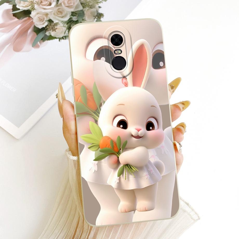 New Fashion Painting Phone Case For Xiaomi Redmi 5 Plus Redmi5 5+ 5Plus Funda Soft Matte Silicone Bow Pattern Cartoon Cat Covers