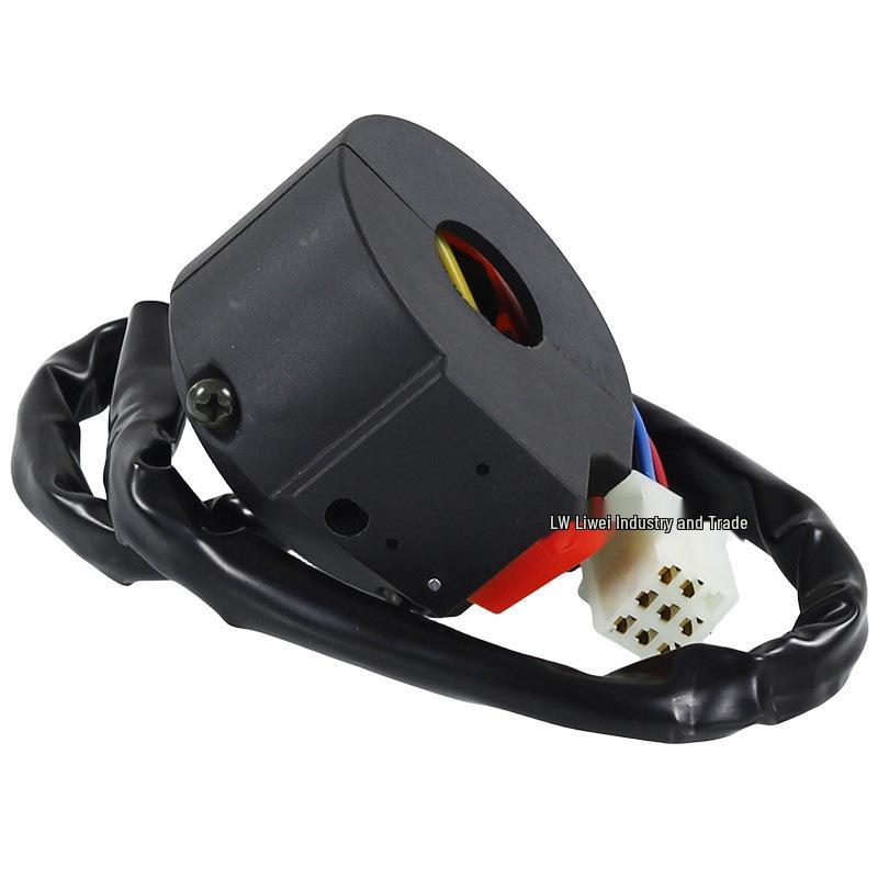 Off-road Motorcycle ATV Beach Buggy 3-Function Start/Stop/Turn Switch with 8-Wire Female Connector for 50-125cc.