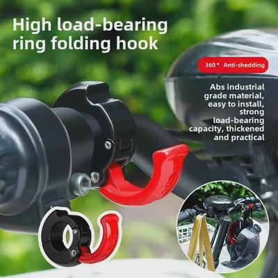 Gancho universal para bicicletas y vehículos eléctricos: fijación frontal sin perforaciones