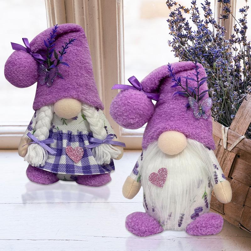 Cross-border Lavender Plush Rudolph Faceless Doll - Mother's Day Gift