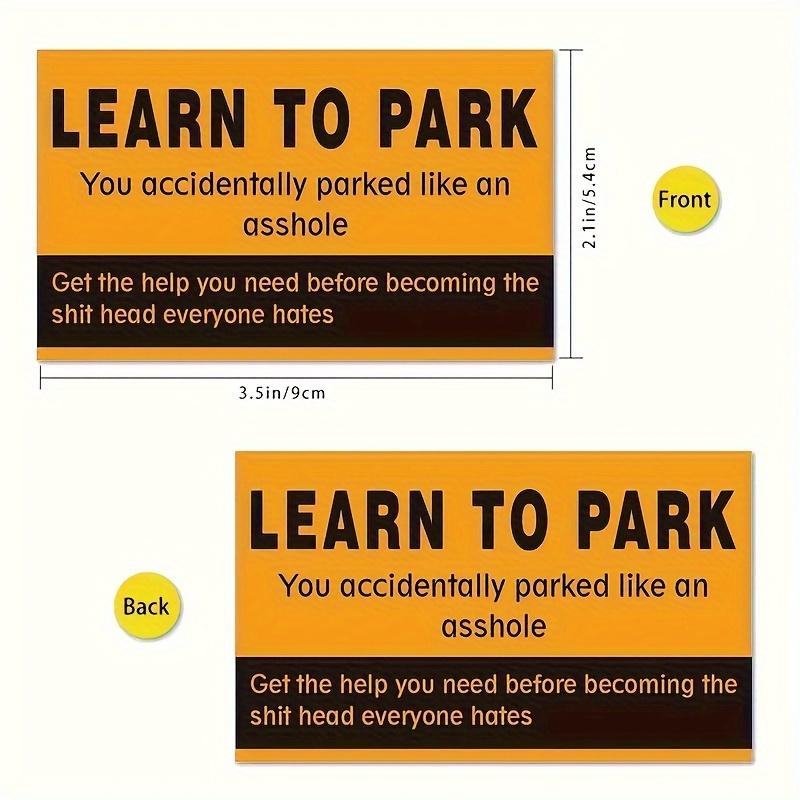 Funny Parking Cards 3.5 X 2 Inch Parking Stickers Funny Parking Cards with Multiple Reasons Weird Stuff Cool Decor Mini Stuff. Gray