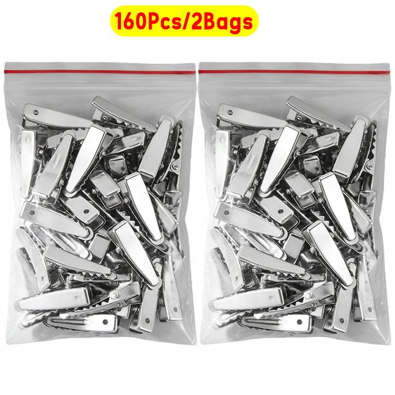 Krokodil-Haarspangen, Silbernes Metall-Krokodil-Haarnadeln Kleine Krokodil-Klammer für Haar-Accessoires Bastelzubehör DIY-Bedarf