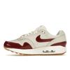 Nike Air Max 1 LX Team Red Croc Women Sneakers Cream Sail Gum-Light-Brown FJ3169-100