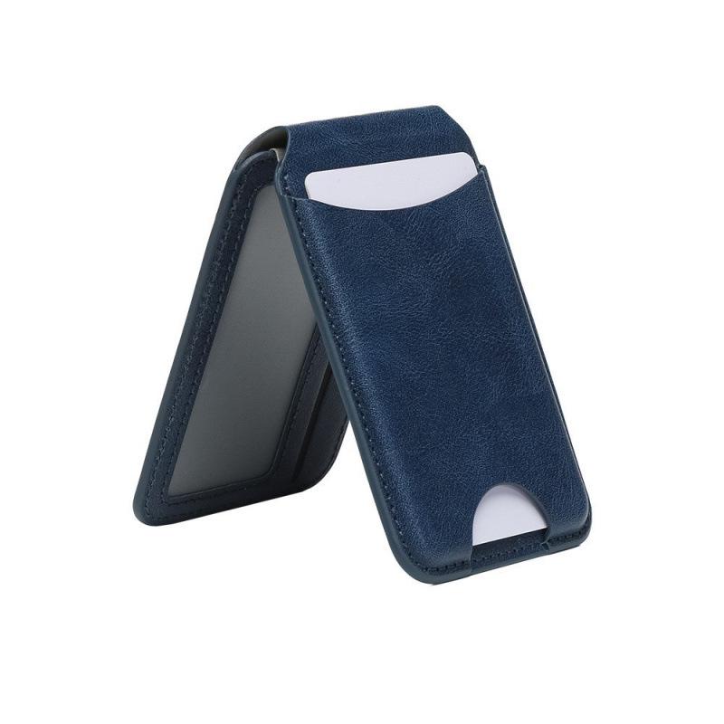 Eco-friendly Magnetic Magsafe Card Holder & Multi-functional PU Phone Stand