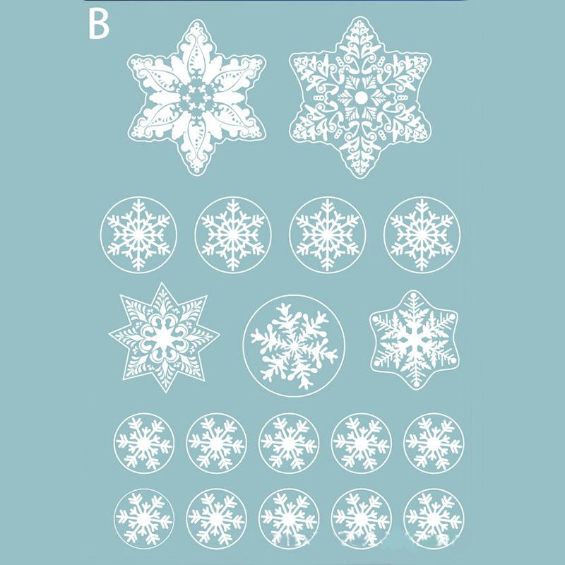 

2026 Christmas Double Side Color Mirror Sticker Santa Elk Snowflake Glass Sticker Window Stickers Merry Christmas Static Sticker