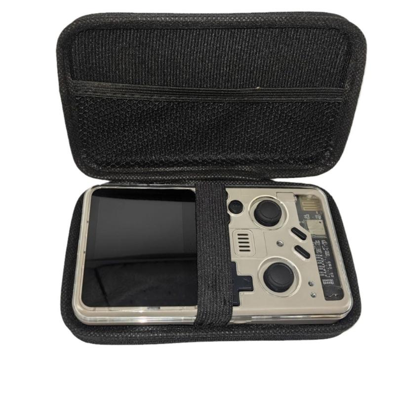 Protector Case Storage Box for RGB20 Scratchproof EVA Bag Handheld Game Console Carrying Case with Pocket Black